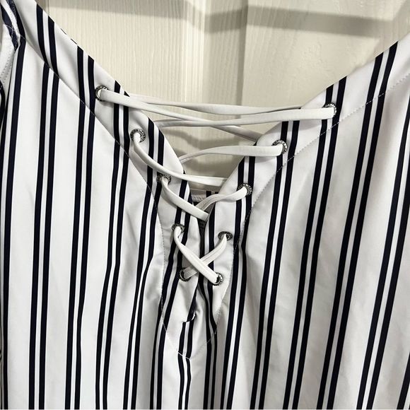 Nautica Stripe Swim top Xl - Picture 3 of 6
